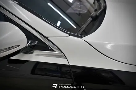 벤츠 S클래스 마이바흐 S650 투톤 랩핑, 상단 에이버리 유광 실버 메탈릭 시공, 부천랩핑 프로젝트알 / 부천 원미구 상동
