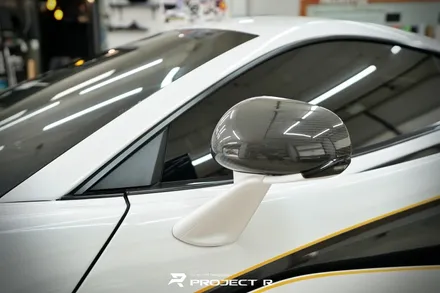 맥라렌 570s 에이버리 유광 화이트 전체 랩핑, 스텍 다이노 플렉스 윈드쉴드 시공 / 부천 프로젝트R / 부천 원미구 상동