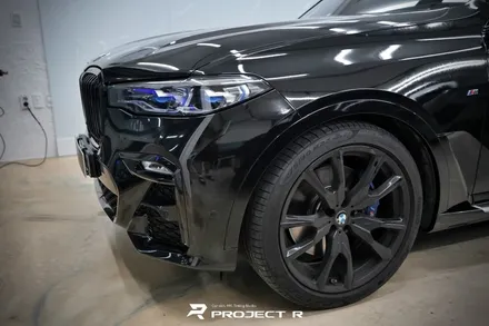 BMW X7 유광블랙 전체랩핑, 크롬죽이기 포인트 랩핑, 부천 프로젝트알 / 부천 원미구 상동