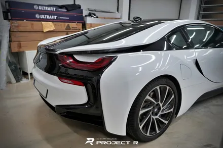 BMW i8 에이버리 유광 화이트펄 전체 랩핑, 부천 자동차랩핑 프로젝트알 / 부천 원미구 상동