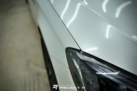 벤츠 S63 AMG 에이버리 유광 화이트펄 전체 랩핑, 부천 자동차랩핑 프로젝트알 / 부천 원미구 상동