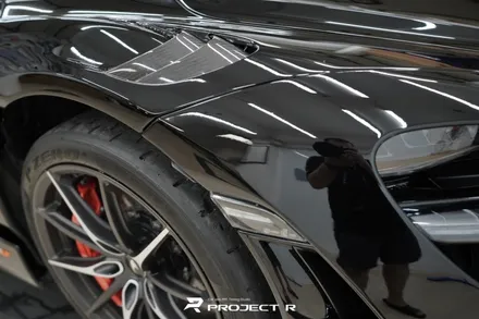 맥라렌 765LT 앞범퍼 사고, 울트라핏 블랙 PPF 재시공, 부천PPF 프로젝트알 / 부천 원미구 상동