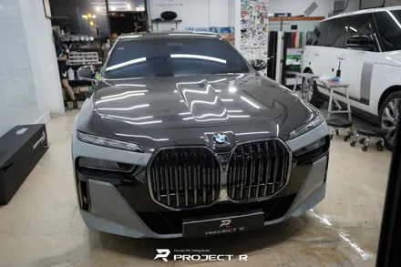 부천 BMW 7시리즈 740i 듀오톤 랩핑, 상단 울트라핏 카본 PPF 시공, 프로젝트알 / 부천 원미구 상동