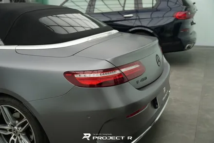 벤츠 E클래스 E450 카브리올레 전체 랩핑, 3M 사틴 다크그레이 시공, 부천 프로젝트알 / 부천 원미구 상동