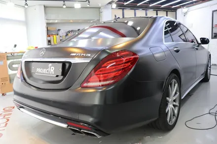 부천 랩핑전문점 벤츠 S63 AMG 전체랩핑 에이버리 사틴블랙 올래핑 후기~ / 부천 원미구 상동