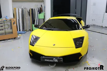 람보르기니 무르시엘라고 전체랩핑 3m1080 matte yellow 프로젝트알에서 시공받다 / 부천 원미구 상동