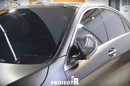 벤츠 S클래스 S65 AMG 전체 랩핑, 에이버리 사틴블랙으로 스타일 바꿔주기 / 부천 원미구 상동