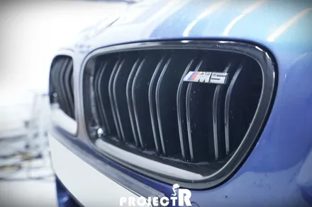 BMW M5 크롬 죽이기 부분 포인트 랩핑, 부천 상동 자동차 래핑 전문 프로젝트R / 부천 원미구 상동