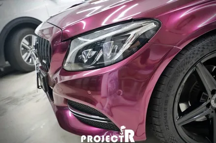 벤츠 C클래스 C220 전체 랩핑, 에이버리 펀 퍼플 메탈릭 자동차 래핑 by 프로젝트R / 부천 원미구 상동