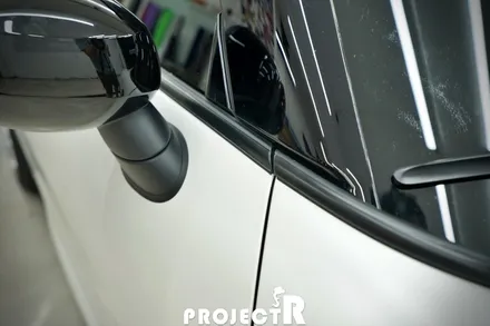 미니쿠퍼 JCW 전체 랩핑, 에이버리 사틴 화이트펄 자동차 래핑 by 부천 상동 프로젝트알 / 부천 원미구 상동