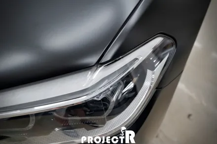 BMW 5시리즈 520d 에이버리 사틴블랙 전체랩핑, 인천 부천 랩핑 잘하는곳 프로젝트알 / 부천 원미구 상동