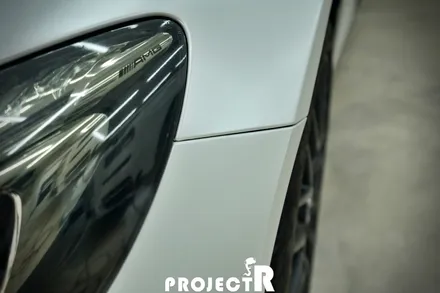 부천 랩핑 프로젝트알, 벤츠 AMG GT 에이버리 사틴 화이트 펄 전체 랩핑 / 부천 원미구 상동