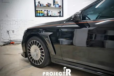 벤츠 S63 AMG 전체 랩핑, 에이버리 유광블랙 시공기, 부천 자동차 래핑 전문 프로젝트R / 부천 원미구 상동