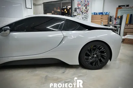 BMW i8 에이버리 유광 그레이 전체 랩핑, 부천 상동 자동차래핑 전문 프로젝트R / 부천 원미구 상동
