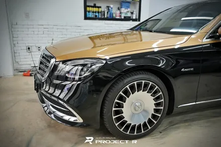벤츠 S560 마이바흐 투톤 랩핑, 3M 유광 골드 메탈릭 시공, 부천랩핑 프로젝트알 / 부천 원미구 상동
