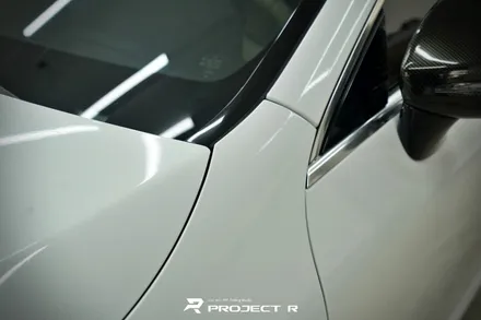 벤츠 AMG GT 4도어 에이버리 유광 화이트 전체 랩핑, 부천 자동차랩핑 프로젝트알 / 부천 원미구 상동