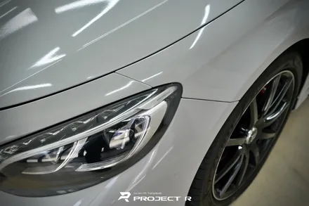 벤츠 S63 AMG 쿠페 에이버리 유광 그레이 전체 랩핑 시공, 부천 자동차랩핑 프로젝트알 / 부천 원미구 상동