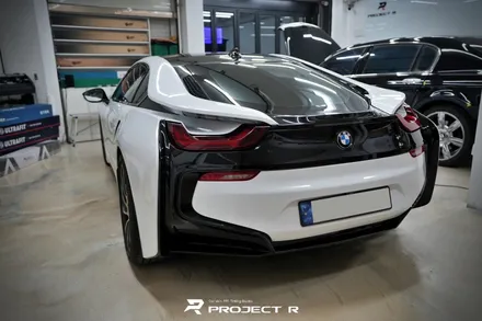 BMW i8 에이버리 유광 화이트펄 전체 랩핑, 부천 자동차랩핑 프로젝트알 / 부천 원미구 상동