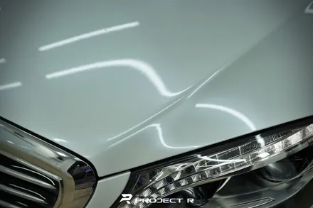 부천 벤츠 S클래스 S350d 전체랩핑, 비닐프로그 유광 화이트펄 재시공, 프로젝트알 / 부천 원미구 상동