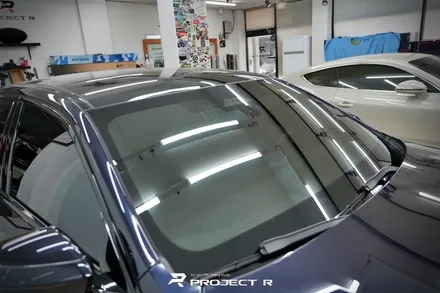 BMW 5시리즈 530i 전면 열차단 썬팅, 글라스틴트 선셋 윈도 틴팅 부천 프로젝트알 / 부천 원미구 상동