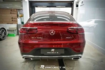 벤츠 GLC 300e 쿠페 전체 랩핑, 비닐프로그 고광택 루퍼스 레드, 부천랩핑 프로젝트알 / 부천 원미구 상동