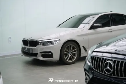 BMW 5시리즈 530i 전체 랩핑 재시공, 비닐프로그 고광택 게인스보로 그레이, 부천 프로젝트알 / 부천 원미구 상동