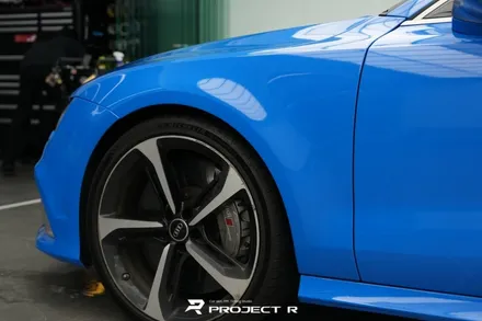 아우디 RS7 전체 랩핑 재시공 3M 유광 인텐스 블루, 부천 자동차랩핑 프로젝트알 / 부천 원미구 상동