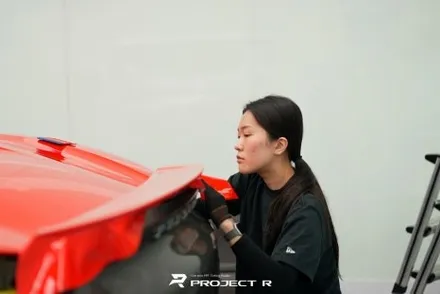 포르쉐 718 박스터 전체 랩핑, 비닐프로그 페라리 레드 고광택 랩핑 시공, 부천 프로젝트알 / 부천 원미구 상동
