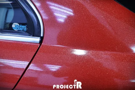 벤츠 C클래스 C350 AMG 전체 랩핑, 에이버리 다이아몬드 레드 풀랩핑 by 프로젝트R / 부천 원미구 상동
