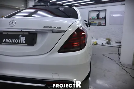 벤츠 S클래스 전체 랩핑, W222 S550 에이버리 유광 화이트 풀 랩핑 by 프로젝트R / 부천 원미구 상동
