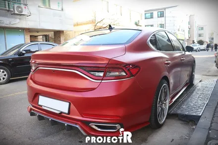 그랜져IG 전체 랩핑, 3M1080시리즈 사틴 뱀파이어 레드 시공 by 부천 상동 랩핑 전문 프로젝트R / 부천 원미구 상동