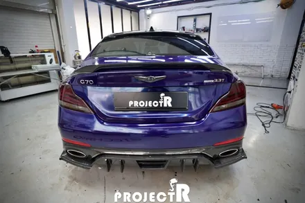 제네시스 G70 에이버리 글로스 메탈릭 마그네틱 버스트 전체 자동차 랩핑 by 프로젝트알 / 부천 원미구 상동