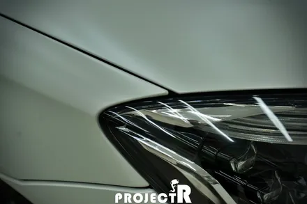 벤츠 S63 AMG 전체 랩핑, 에이버리 사틴 화이트펄 드레스업 래핑 by 프로젝트알 / 부천 원미구 상동