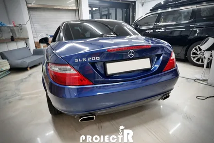 벤츠 SLK200 전체 랩핑, 에이버리 다크 블루 메탈릭 자동차 래핑 시공기 by 인천 부평 프로젝트알 / 부천 원미구 상동