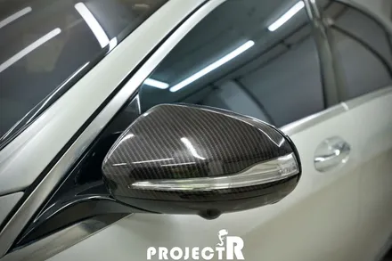 벤츠 S클래스 신형 63AMG 개조 차량 유광 화이트펄 부분 랩핑, 실내 카본 포인트 래핑 by 프로젝트알 / 부천 원미구 상동