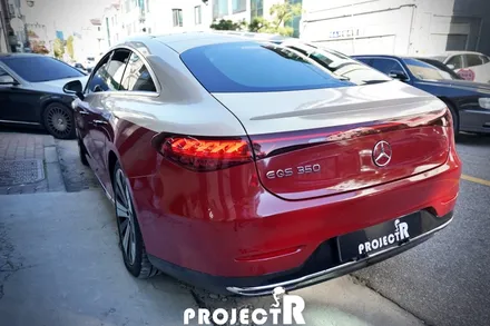 벤츠 EQS 350 투톤 전체 랩핑, 에이버리 유광 버건디 + 샌드 스파클 메탈릭 시공 / 부천 프로젝트알 / 부천 원미구 상동