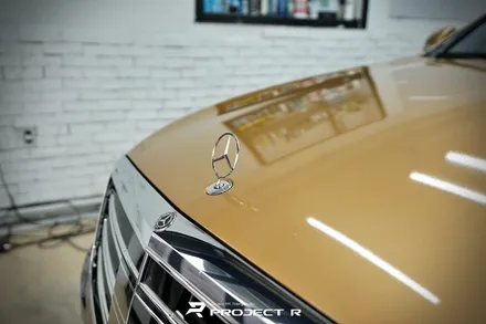 벤츠 S560 마이바흐 투톤 랩핑, 3M 유광 골드 메탈릭 시공, 부천랩핑 프로젝트알 / 부천 원미구 상동