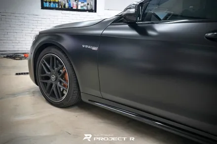 벤츠 S63 AMG 에이버리 사틴블랙 전체 랩핑, 크롬 죽이기 in 부천 상동 프로젝트알 / 부천 원미구 상동