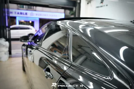 재규어 XJ L 크롬죽이기, 에이버리 유광블랙 부분 포인트 랩핑 시공, 부천 프로젝트R / 부천 원미구 상동