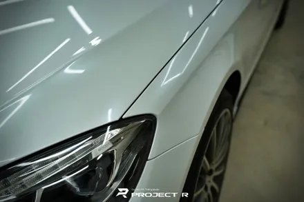 부천 벤츠 S클래스 S350d 전체랩핑, 비닐프로그 유광 화이트펄 재시공, 프로젝트알 / 부천 원미구 상동