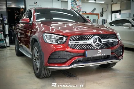 벤츠 GLC 300e 쿠페 전체 랩핑, 비닐프로그 고광택 루퍼스 레드, 부천랩핑 프로젝트알 / 부천 원미구 상동