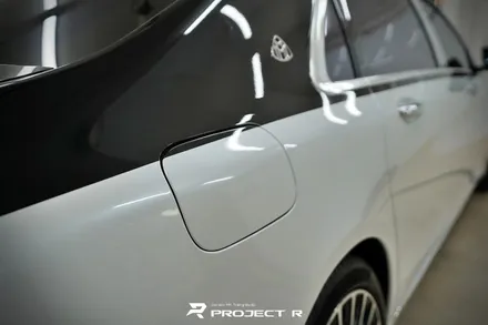 벤츠 S클래스 S650 듀오톤 투톤 랩핑, 비닐프로그 유광 화이트펄 시공, 부천랩핑 프로젝트알 / 부천 원미구 상동