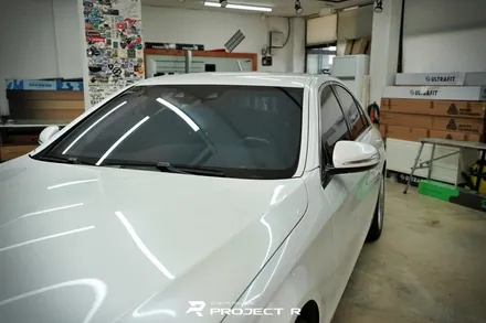 벤츠 S클래스 S400 전체 랩핑 재시공, 비닐프로그 고광택 화이트펄, 부천 자동차래핑 프로젝트R / 부천 원미구 상동