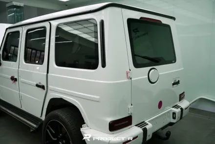 벤츠 지바겐 G63 AMG 부천 고광택 전체 랩핑, 비닐프로그 루즈 핑크 재시공 / 부천 원미구 상동