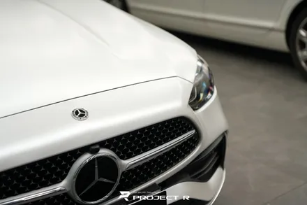벤츠 C클래스 C200 전체 랩핑, 비닐프로그 무광 화이트펄, 부천랩핑 전문 프로젝트알 / 부천 원미구 상동