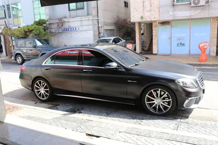 부천 랩핑전문점 벤츠 S63 AMG 전체랩핑 에이버리 사틴블랙 올래핑 후기~ / 부천 원미구 상동