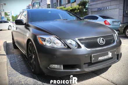 렉서스 GS430 전체 랩핑, 에이버리 사틴 블랙 시공 by 부천, 부평 랩핑 전문 프로젝트R / 부천 원미구 상동