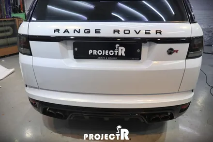 레인지로버 스포츠 SVR 3M1080 화이트골드 스파클링 전체 랩핑, 오라칼 다크그레이 라이트필름 시공 in 부천 프로젝트R / 부천 원미구 상동