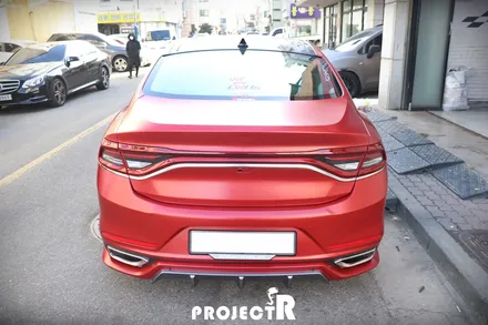 그랜져IG 전체 랩핑, 3M1080시리즈 사틴 뱀파이어 레드 시공 by 부천 상동 랩핑 전문 프로젝트R / 부천 원미구 상동