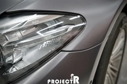 BMW 5시리즈 528i 에이버리 사틴그레이 전체 랩핑, 부천 자동차 래핑 전문 프로젝트R / 부천 원미구 상동